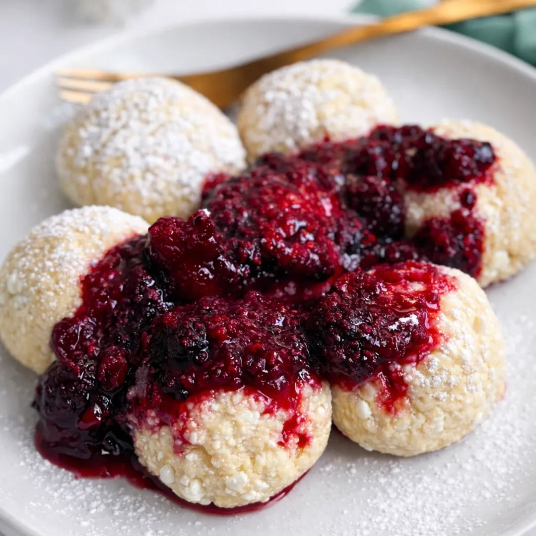 Kohlenhydratreduzierte Quarkknödel glutenfrei