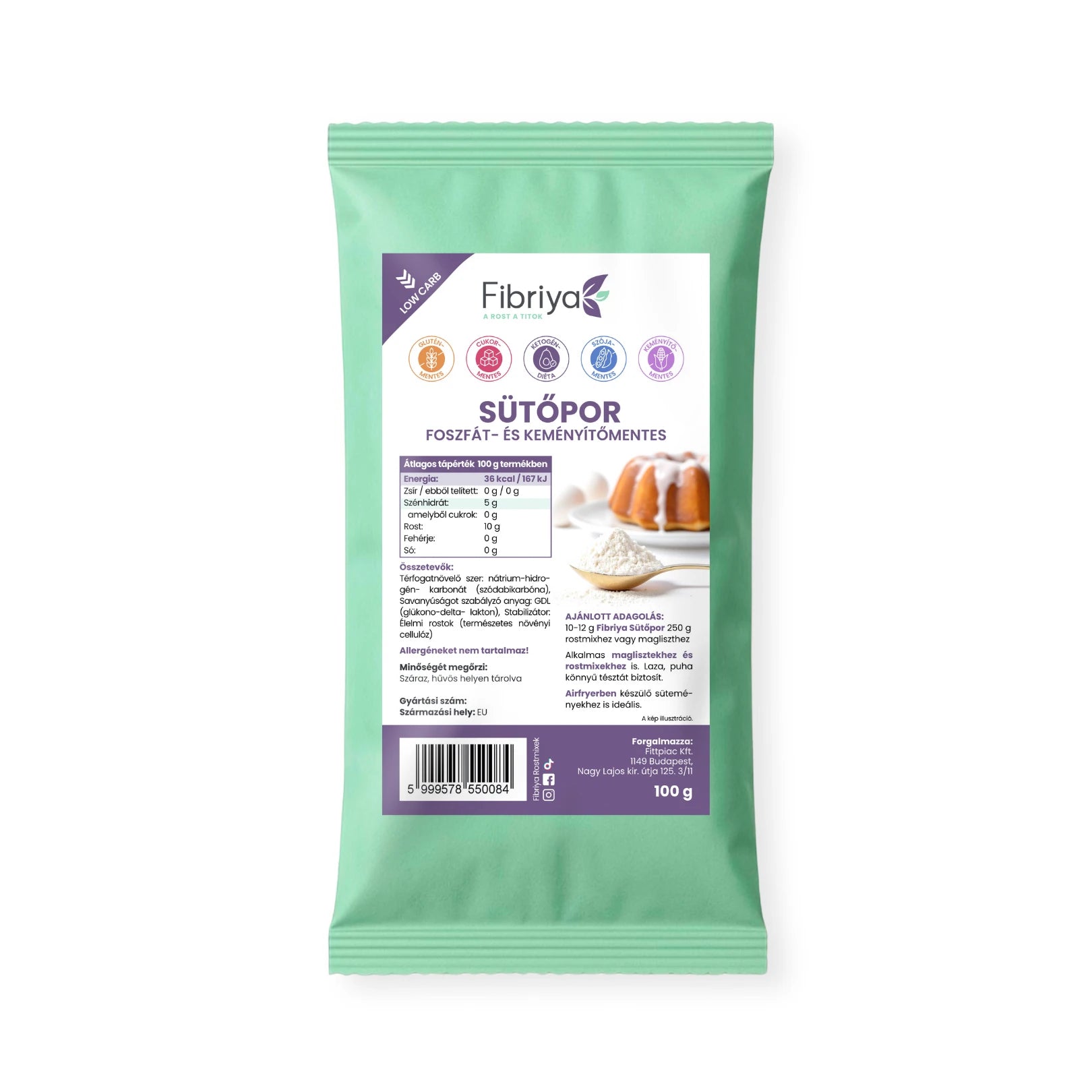 Fibriya Backpulver – Phosphatfrei & Stärke­frei 100g
