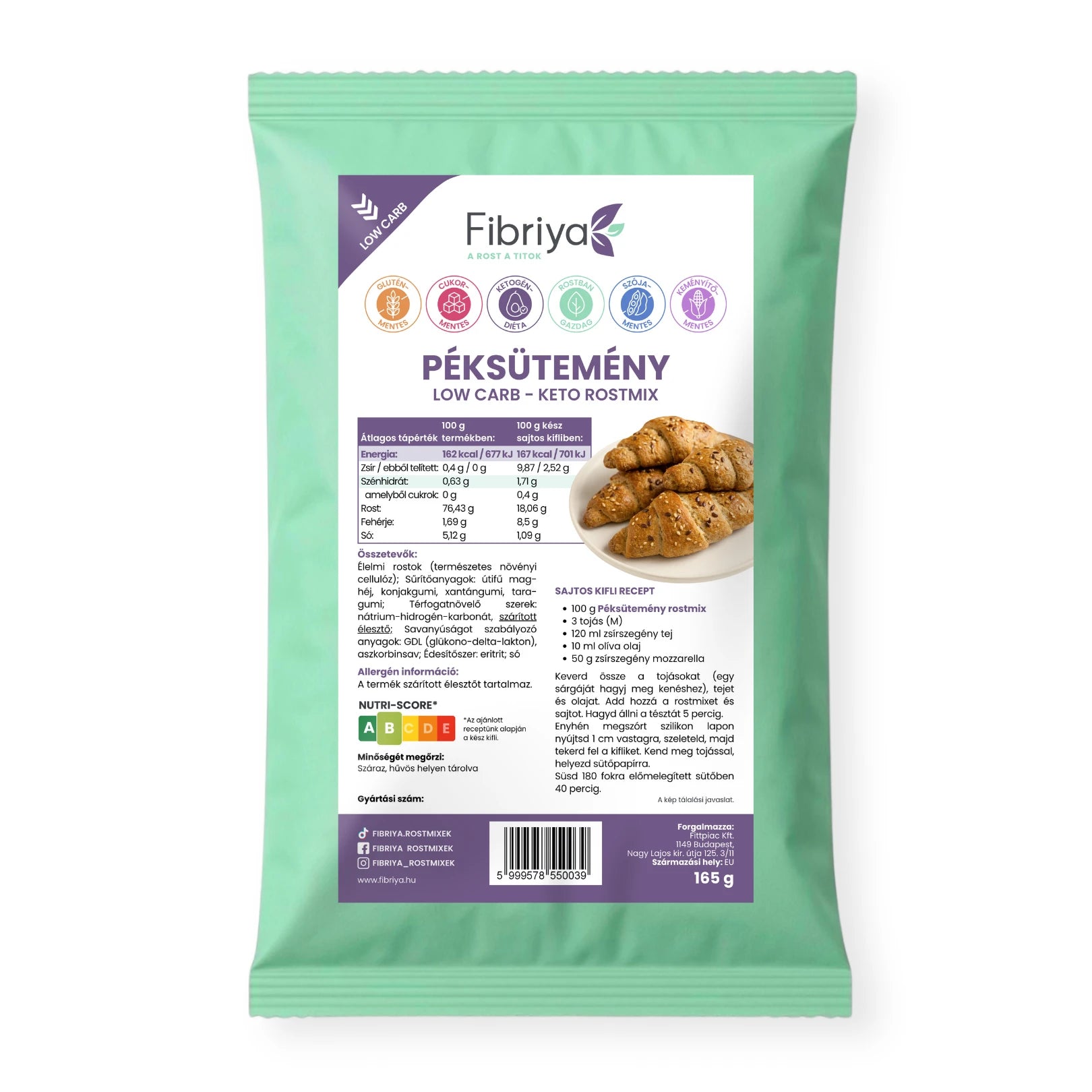 Fibriya Backwaren – Low-Carb Keto Ballaststoffmix 165g