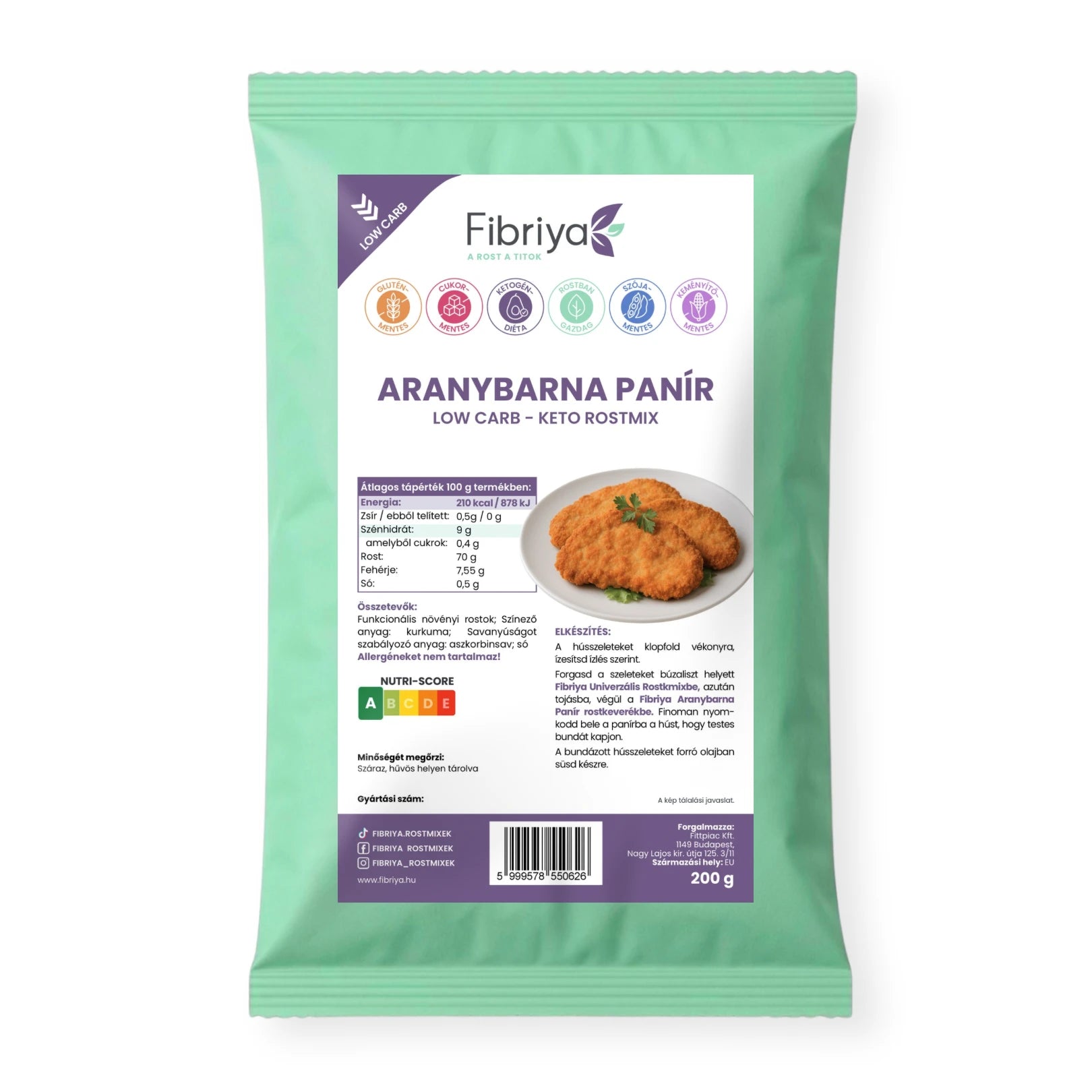 Fibriya Goldene Panade – Low-Carb Keto Ballaststoffmix 200g