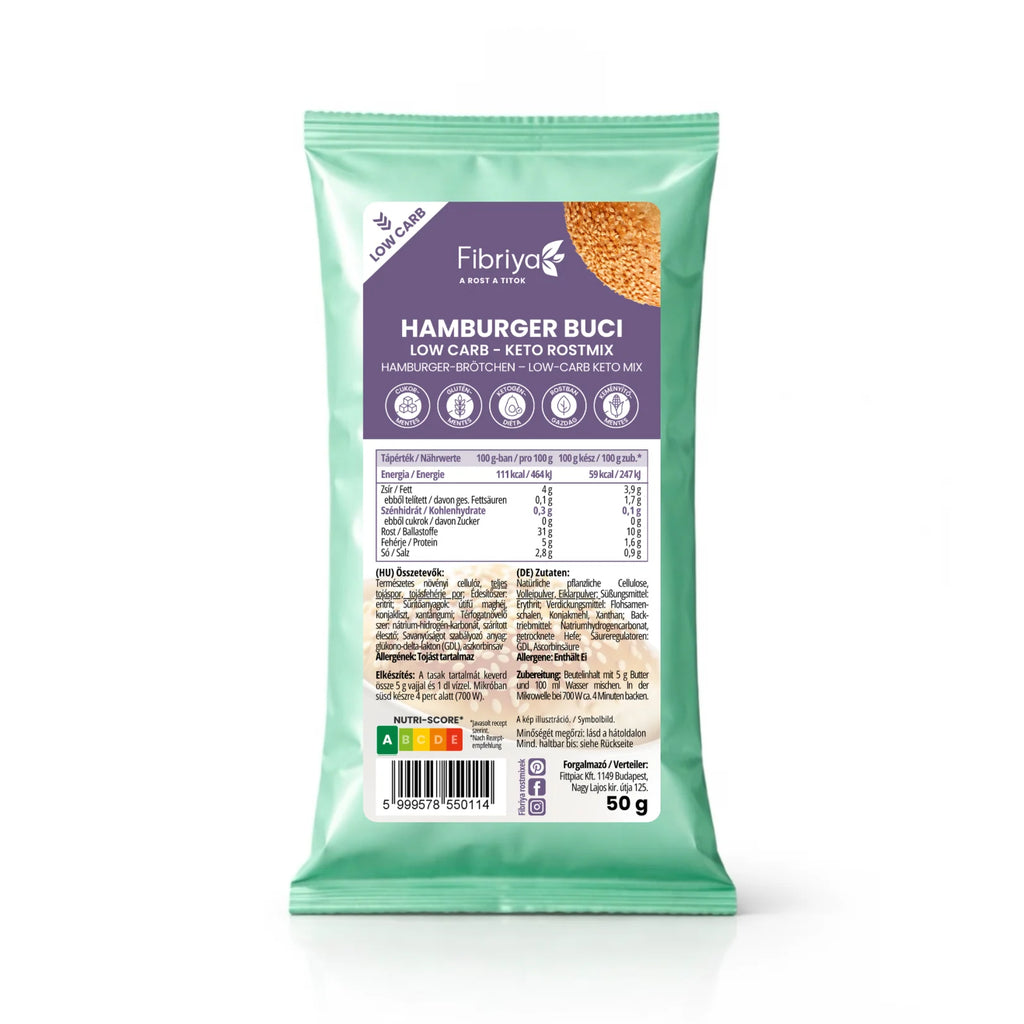 Fibriya Hamburger-Brötchen – Low-Carb Keto Mix 50g