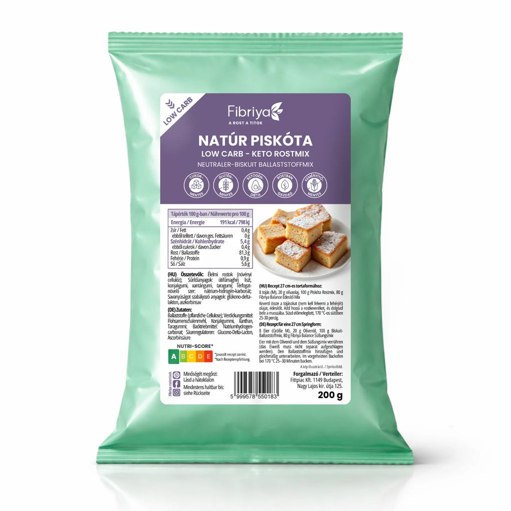 Fibriya Neutraler-Biskuit – Low-Carb Keto Ballaststoffmix 200g
