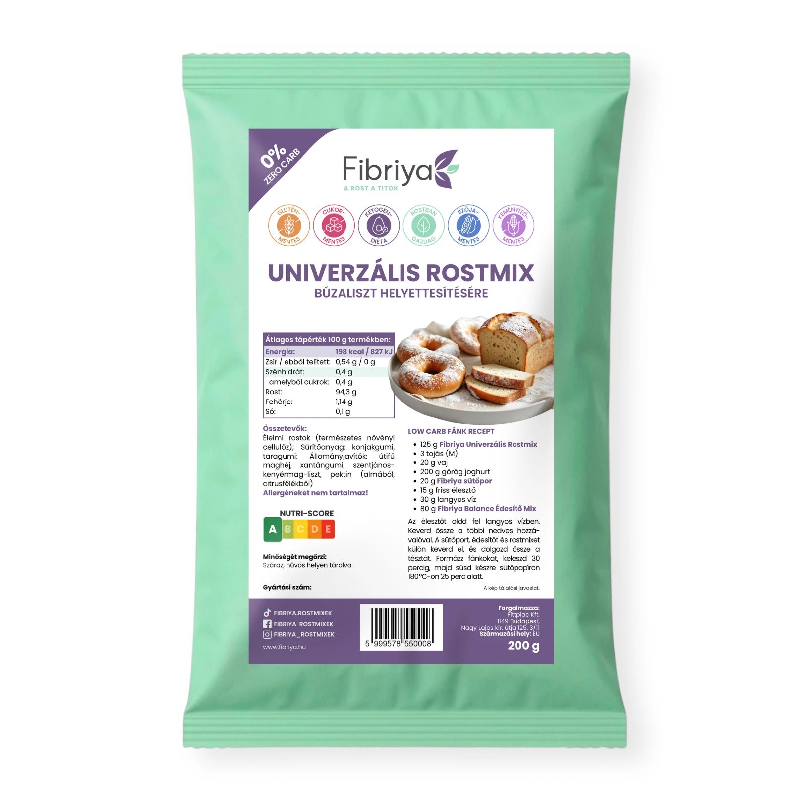 Fibriya Universal Ballaststoffmix – Ersatz für Weizenmehl 200g