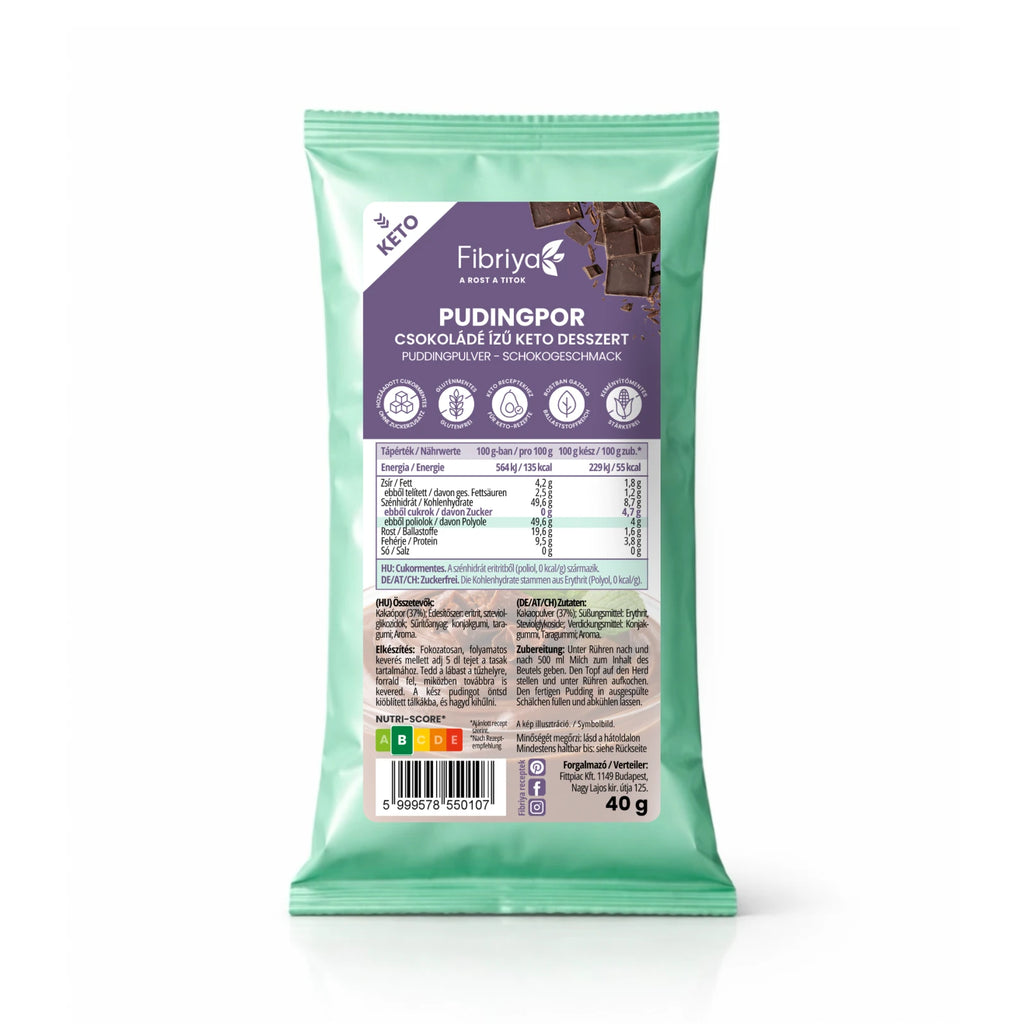 Fibriya Puddingpulver Schokolade – Keto Dessert 40g